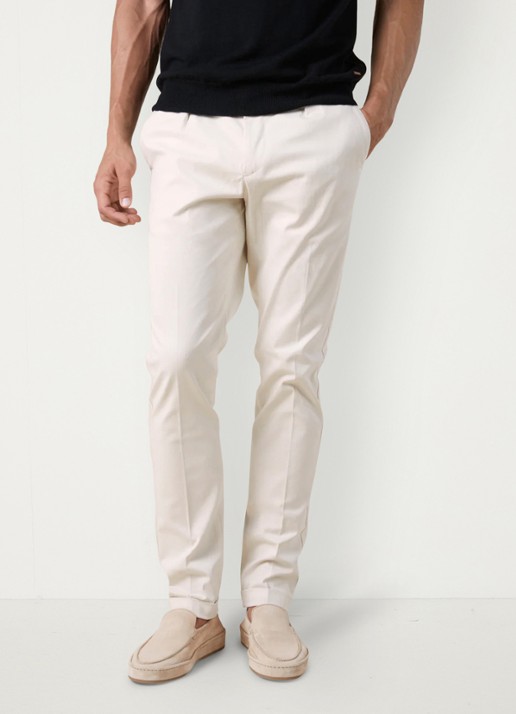 Aurélien Regular fit pantalon met steekzakken - detail 7 dark beige-251
