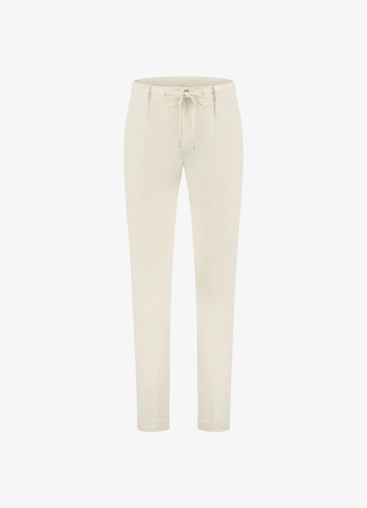Aurélien Regular fit pantalon met steekzakken - voorkant dark beige-251