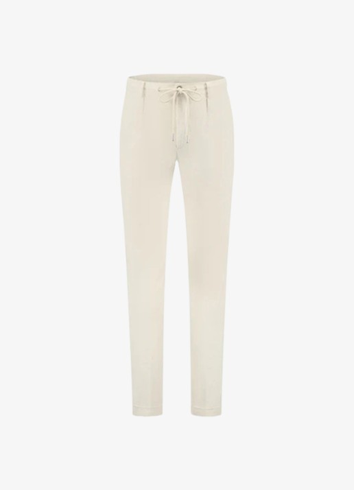 Aurélien Regular fit pantalon met steekzakken - voorkant 2 dark beige-251