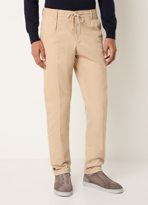 Aurélien Regular fit pantalon met steekzakken - detail 11 dark beige-251