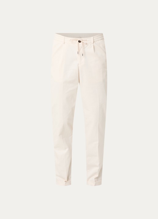 Aurélien Regular fit pantalon met steekzakken - voorkant 2 light beige-271