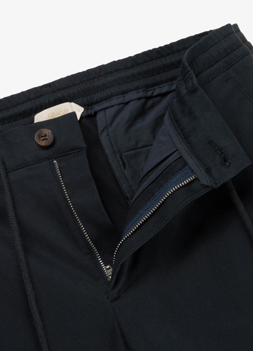 Aurélien Regular fit pantalon met steekzakken - detail 5 navy-410