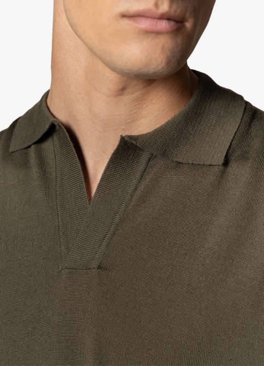 Aurélien Regular fit polo van merino wol