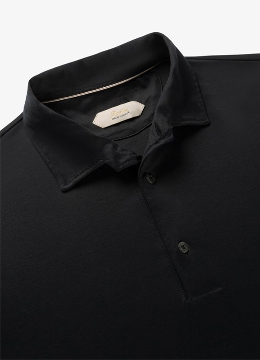 Aurélien Regular fit polo - detail zwart