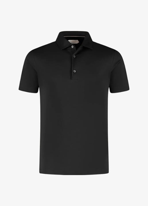 Aurélien Regular fit polo - voorkant black-1