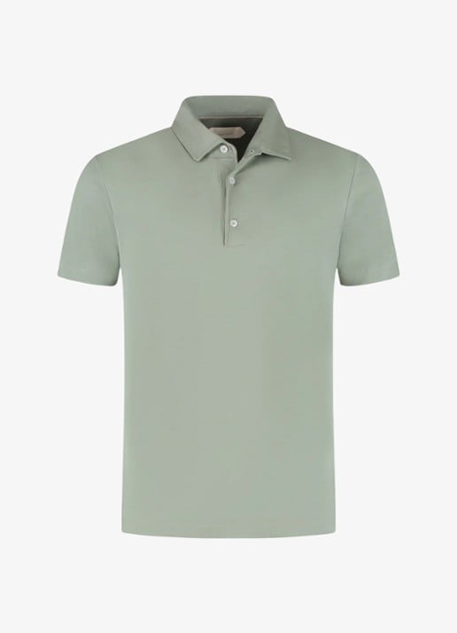 Aurélien Regular fit polo - voorkant 2 pistache-340