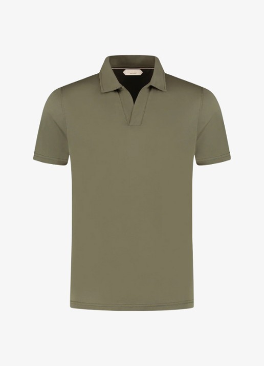 Aurélien Regular fit polo - voorkant olive-300