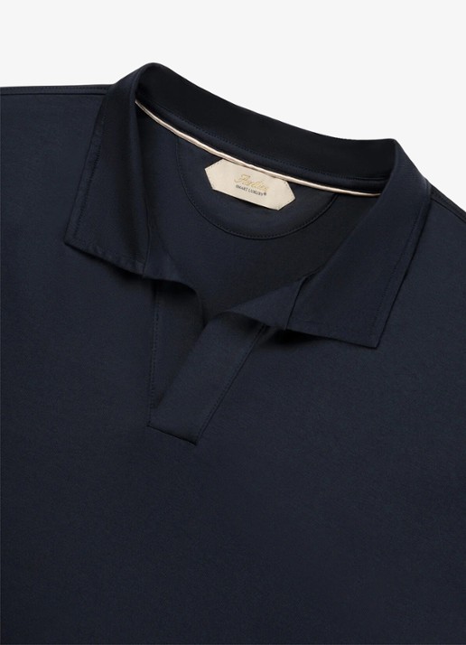 Aurélien Regular fit polo - detail donkerblauw