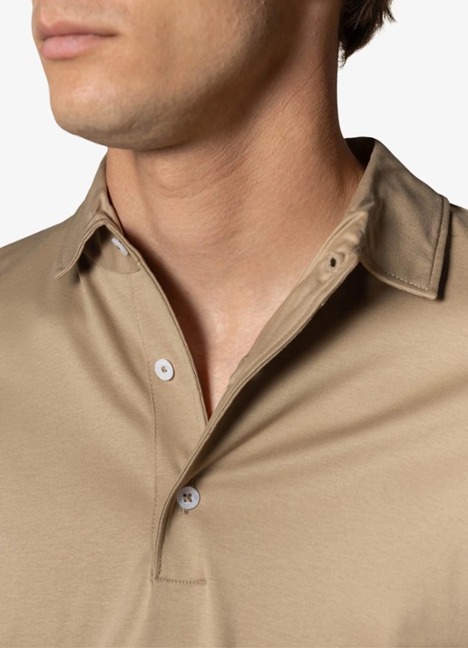Aurélien Regular fit polo - detail 4 dark taupe-901