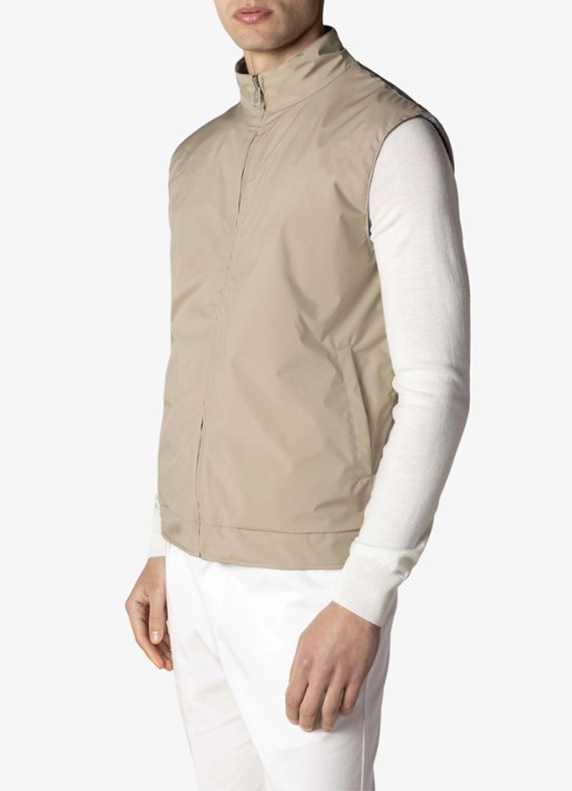 Aurélien Reversible bodywarmer met opstaande kraag - detail 2 light beige-271 / beige