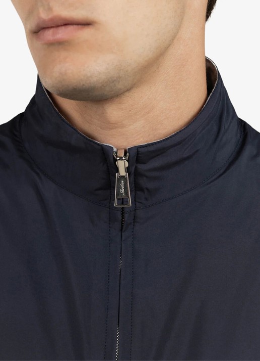 Aurélien Reversible jack met steekzakken - detail 3 donkerblauw