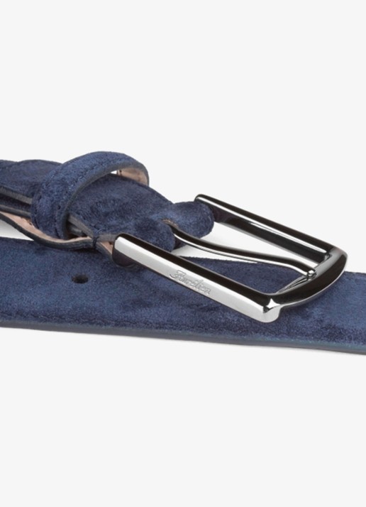Aurélien Riem van suède - detail navy-410 / blauw