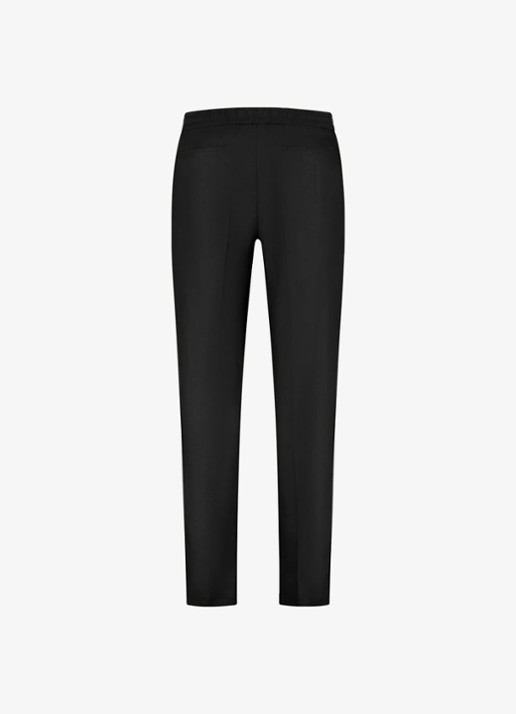 Aurélien Straight fit pantalon van linnen - achterkant 3 black-1