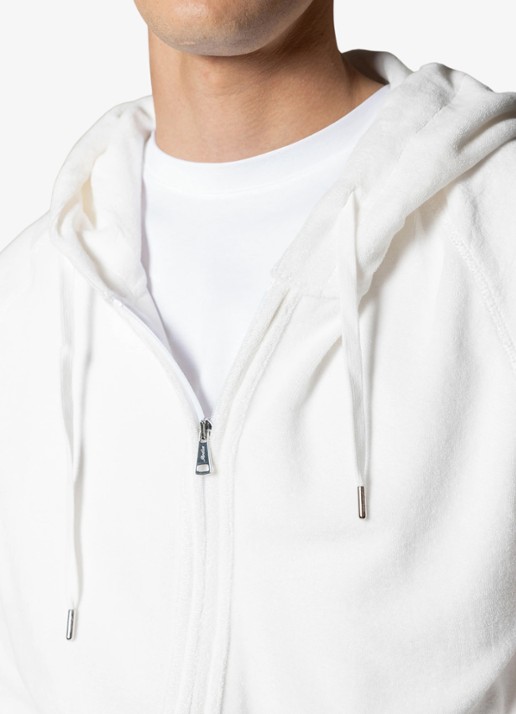 Aurélien Sweatvest met opgestikte zakken - detail 6 white-110
