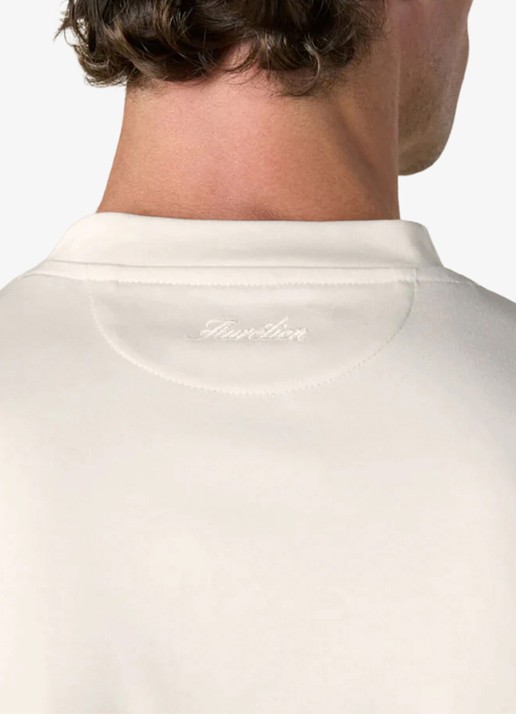 Aurélien T-shirt met ronde hals - detail 3 ecru-100