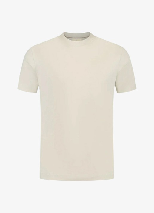 Aurélien T-shirt met ronde hals - voorkant 4 ecru-100