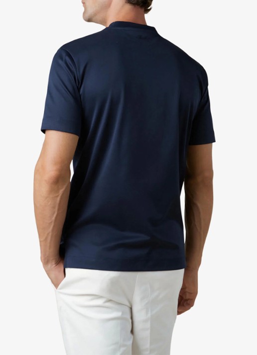 Aurélien T-shirt met ronde hals - achterkant navy-410