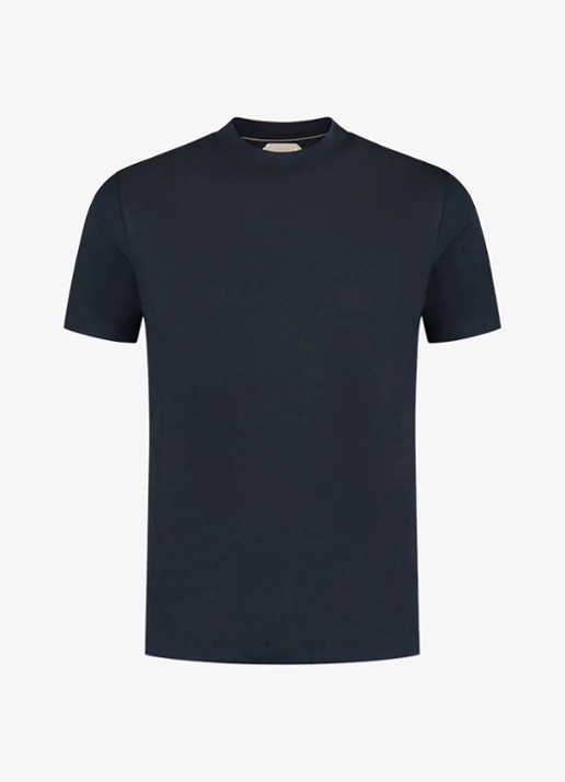 Aurélien T-shirt met ronde hals - voorkant 2 navy-410