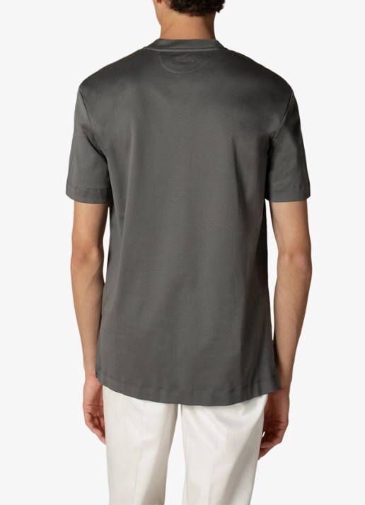 Aurélien T-shirt met ronde hals - achterkant dark grey-21