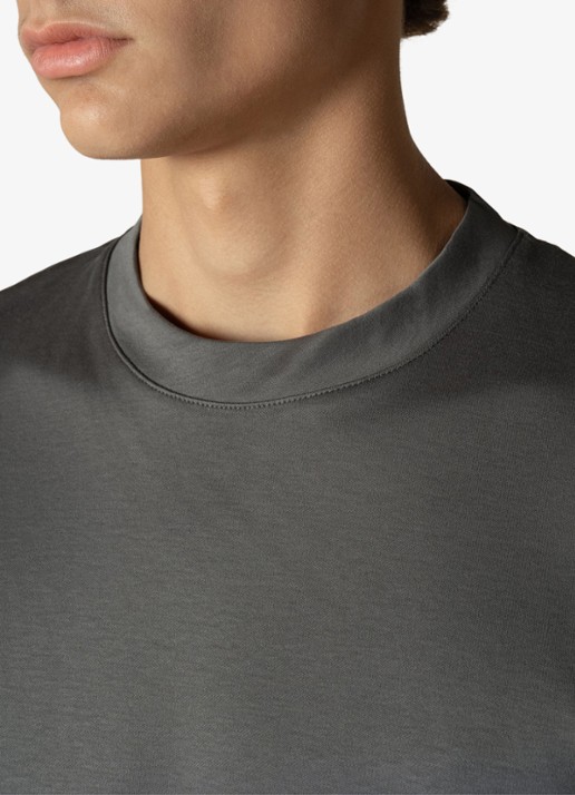Aurélien T-shirt met ronde hals - detail 2 chocolate-201 / bruin