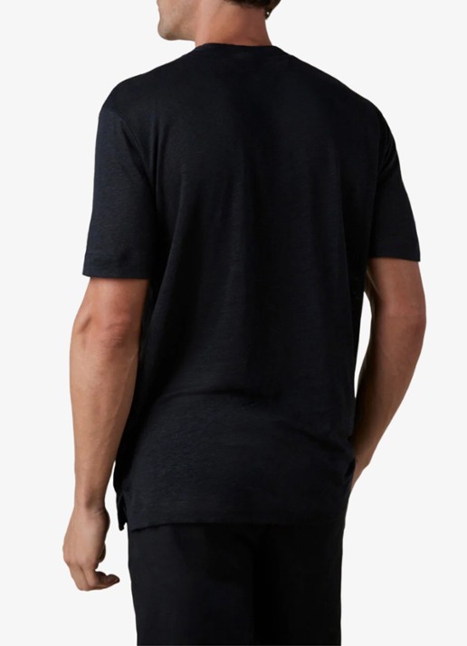Aurélien T-shirt van linnen - achterkant black-1