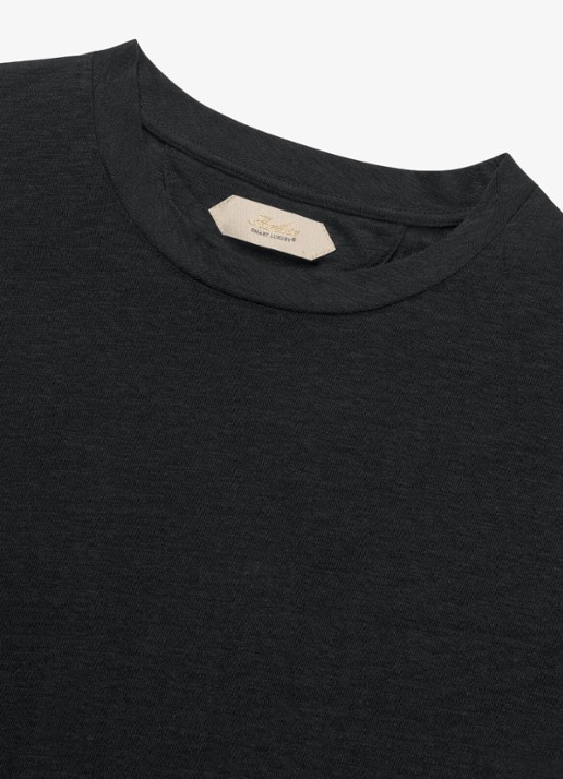 Aurélien T-shirt van linnen - detail 5 black-1
