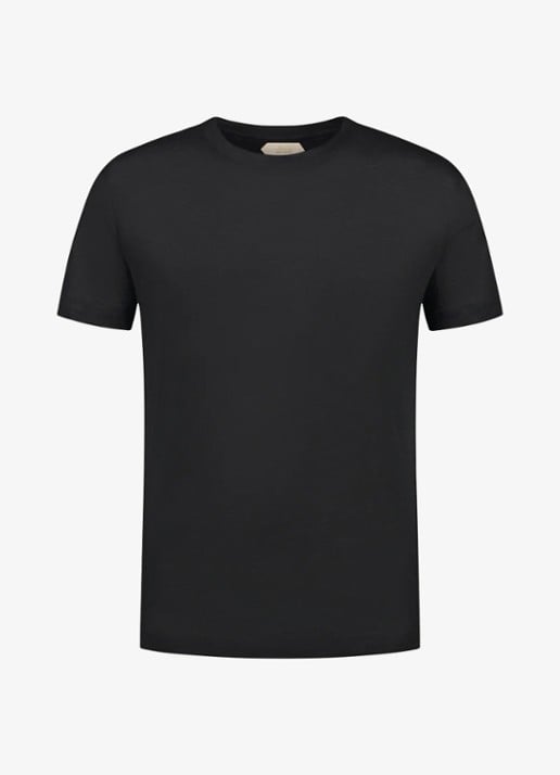 Aurélien T-shirt van linnen - voorkant 2 black-1