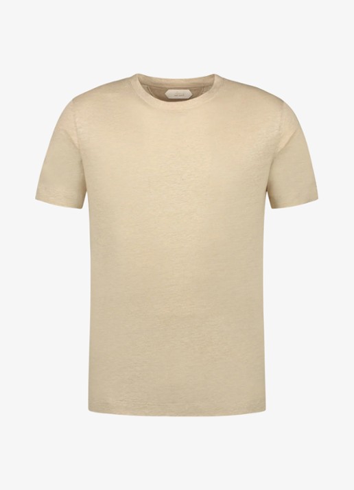 Aurélien T-shirt van linnen - voorkant 4 beige