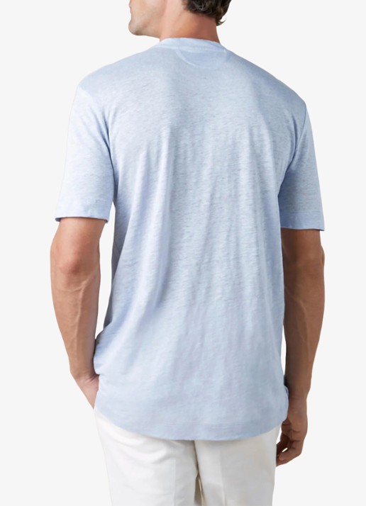 Aurélien T-shirt van linnen - achterkant 5 light blue-450