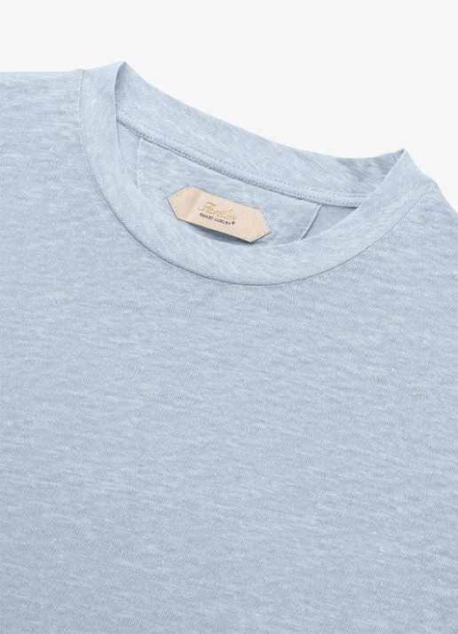Aurélien T-shirt van linnen - detail 2 light blue-450