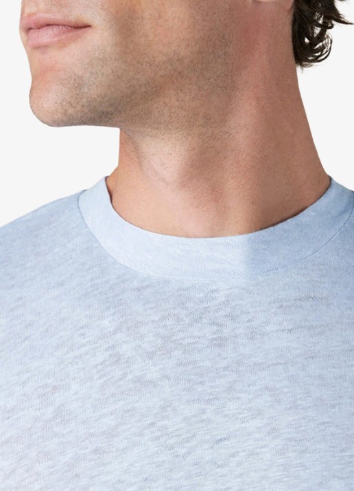 Aurélien T-shirt van linnen - detail 3 light blue-450