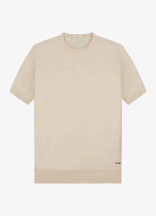 Aurélien T-shirt van merino wol - voorkant 5 light beige-271 / beige