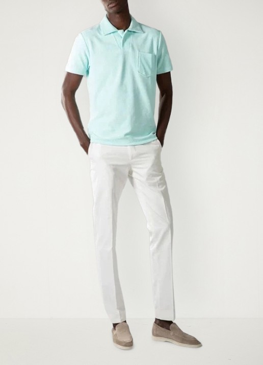 Aurélien Terry regular fit polo van badstof - voorkant 6 mint-346