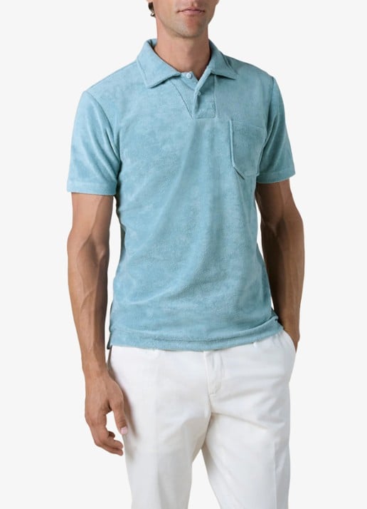 Aurélien Terry regular fit polo van badstof