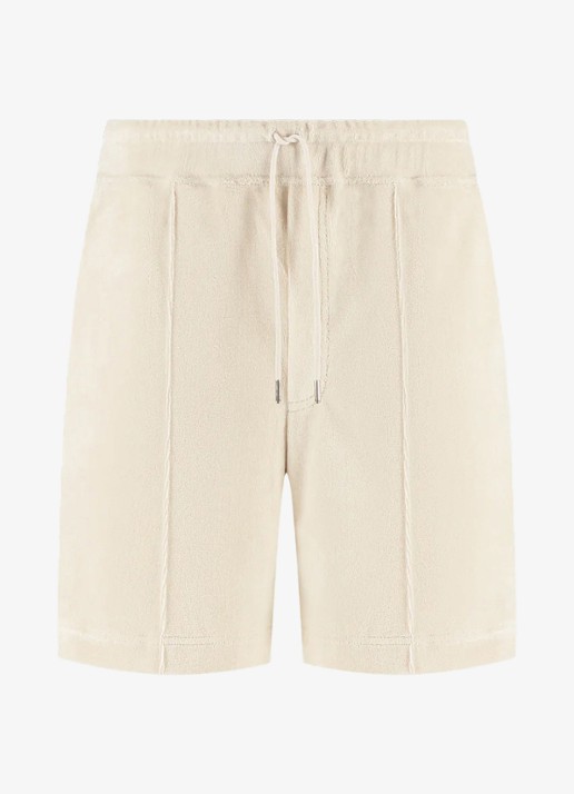 Aurélien Terry straight fit korte broek van badstof - voorkant 4 shell-101