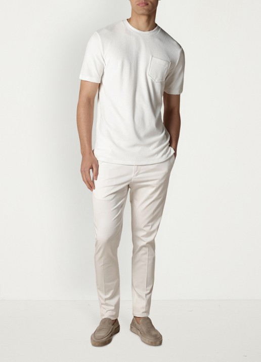 Aurélien Terry Towelling T-Shirt - voorkant 7 white-110