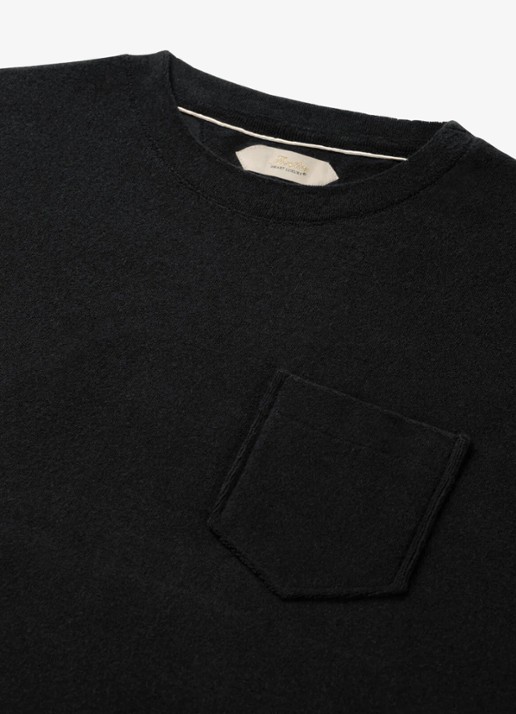 Aurélien Terry Towelling T-Shirt - detail 5 black-1