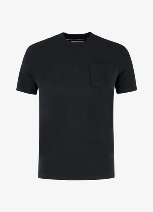 Aurélien Terry Towelling T-Shirt - voorkant 2 black-1