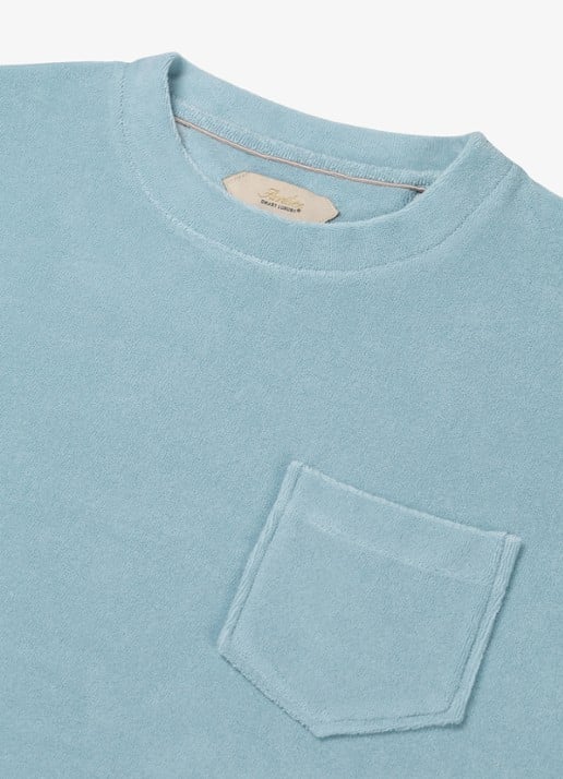 Aurélien Terry Towelling T-Shirt - detail 5 turquoise