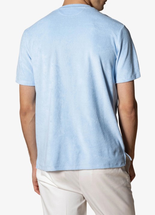 Aurélien Terry Towelling T-Shirt - achterkant 4 light blue-450