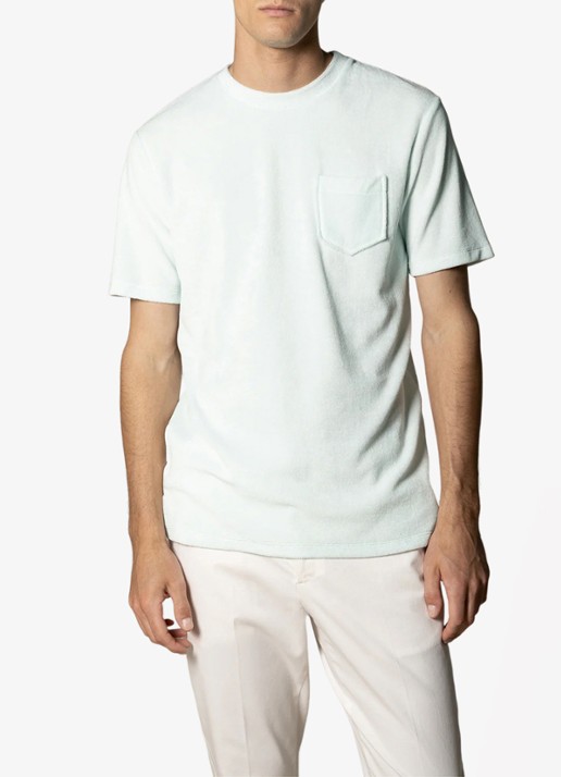 Aurélien Terry Towelling T-Shirt - detail chocolate-201 / bruin