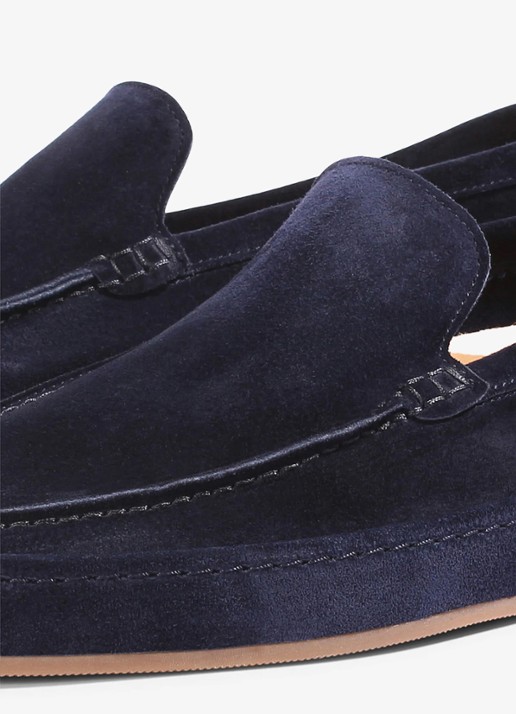 Aurélien Voyager loafer van suède - detail 3 dark navy-411 / blauw