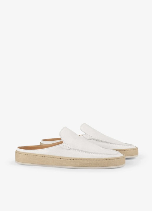 Aurélien Voyager loafer van suède - voorkant 5 white-110 / wit