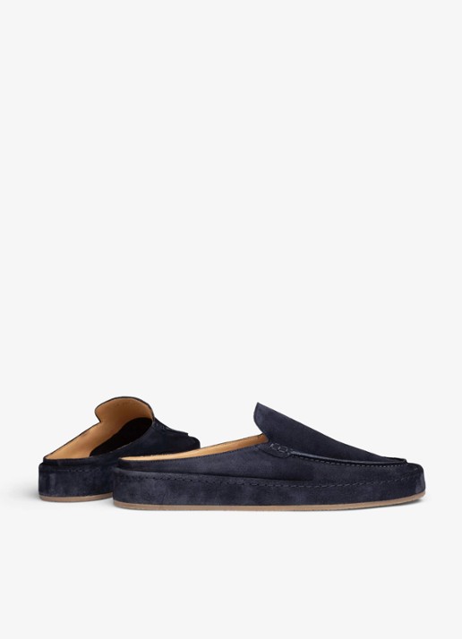 Aurélien Voyager loafer van suède - achterkant navy-410 / blauw