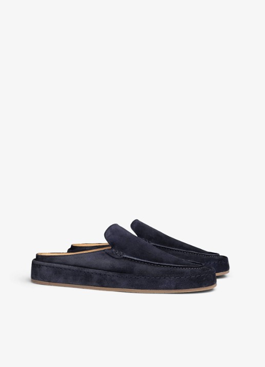 Aurélien Voyager loafer van suède - detail 2 navy-410 / blauw