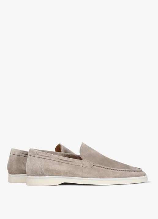 Aurélien Yacht loafer van suède - achterkant 6 light grey-50 / grijs