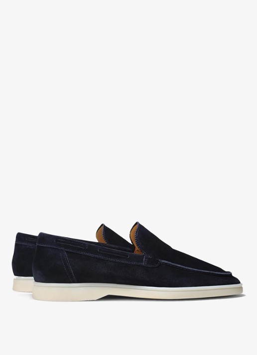 Aurélien Yacht loafer van suède - detail 5 navy-410
