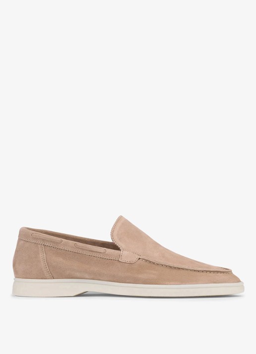 Aurélien Yacht loafer van suède - voorkant beige-260 / beige