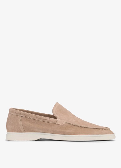Aurélien Yacht loafer van suède - voorkant beige-260 / beige