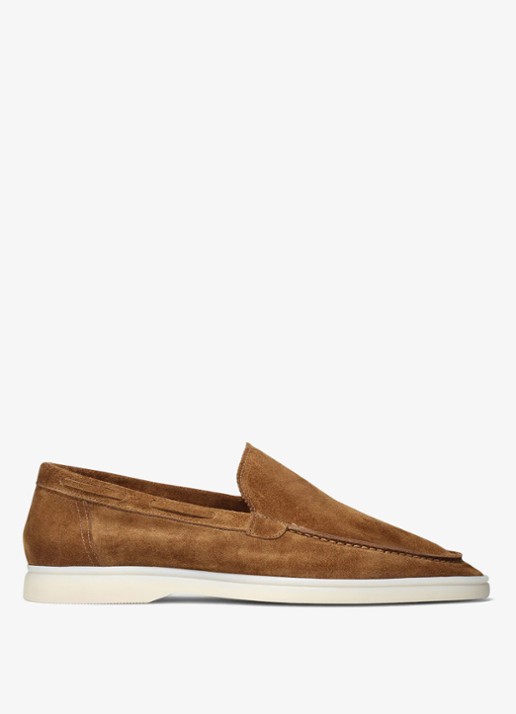 Aurélien Yacht loafer van suède - voorkant 5 caramel-261